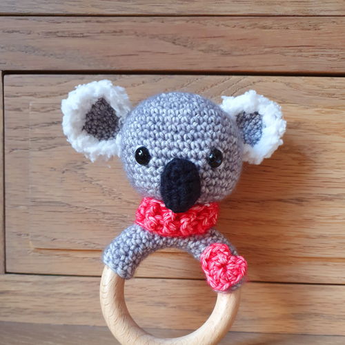 Koala knuffeldoekje en rammelaar