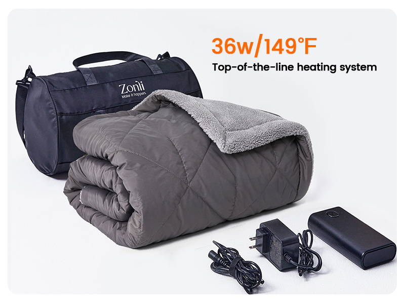 ZWalk Pro 36W Battery Operated Heated BlanketSherpa Zonli