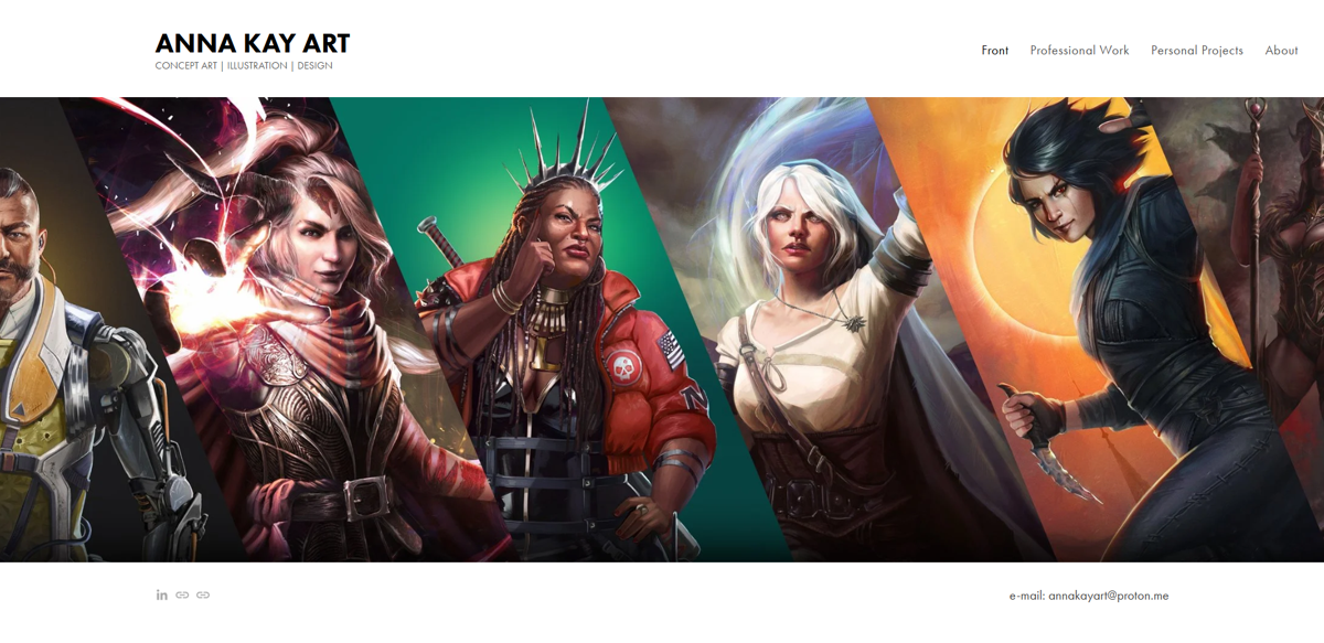 Screenshot of Anna Kay, from the concept art portfolios collection.