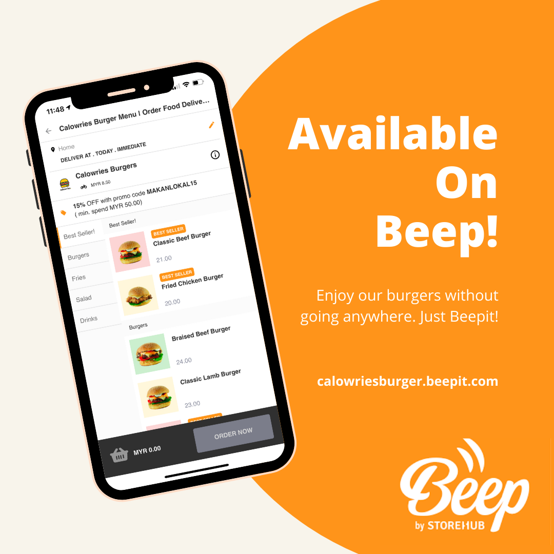 Order your burgers on Beep!