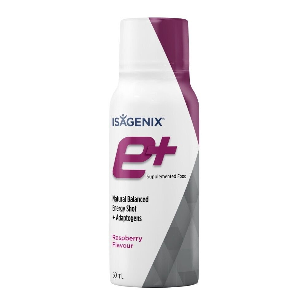 Isagenix e+ Natural Balanced Energy - Raspberry Flavour - 6 x 60 mL bottles