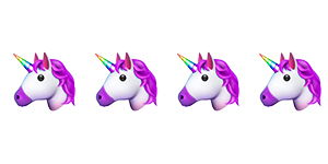 4 unicorn emojis