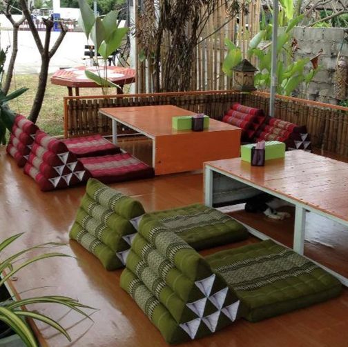 Thai kapok cushion Jumbo 1-FOLD Thai Triangle Pillow Mat - 2 models available - Image 3