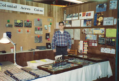 Cameron Bevers managing a market booth