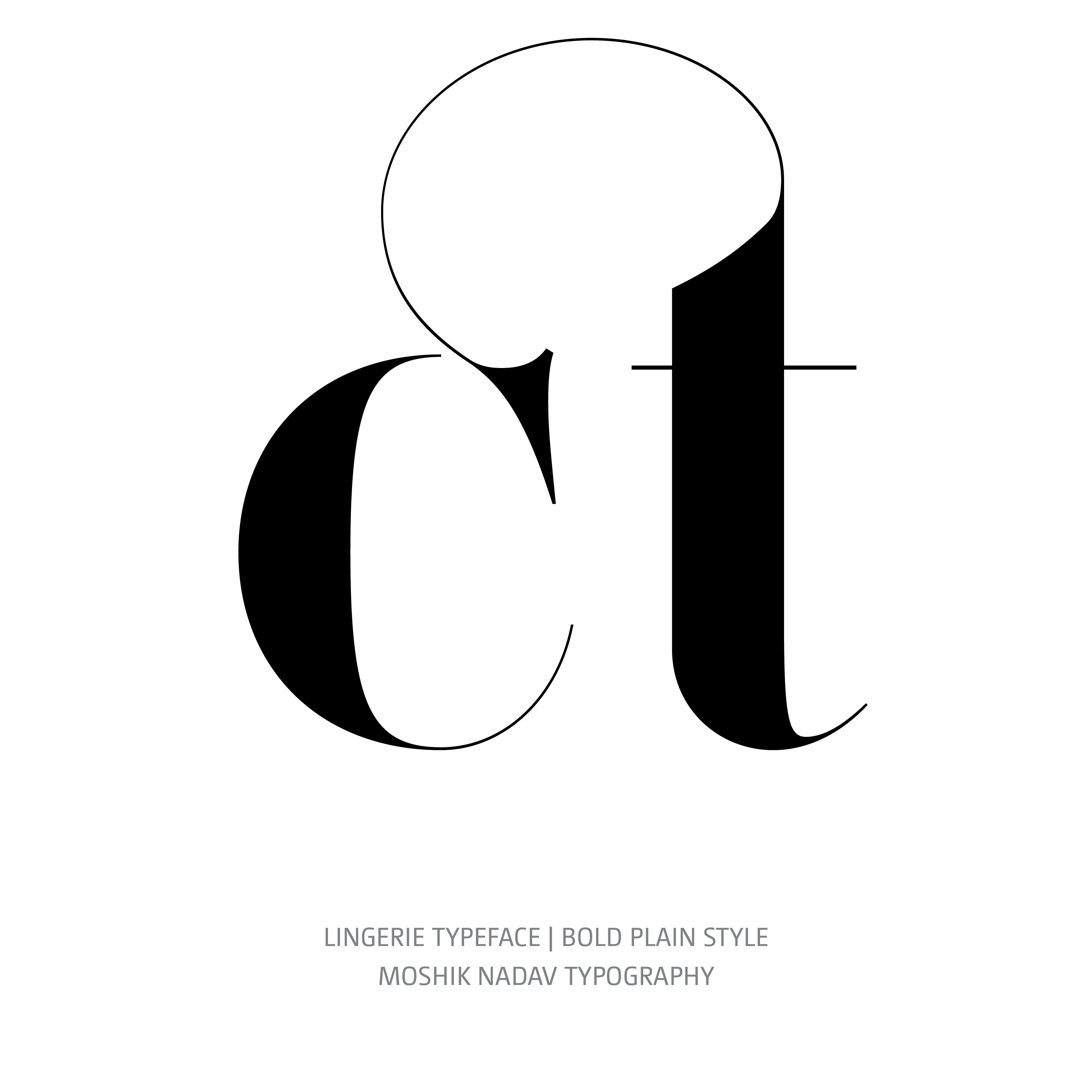 Lingerie Typeface Bold Plain glyph