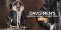 Davis Men’s Brown Leather Jacket with Hood