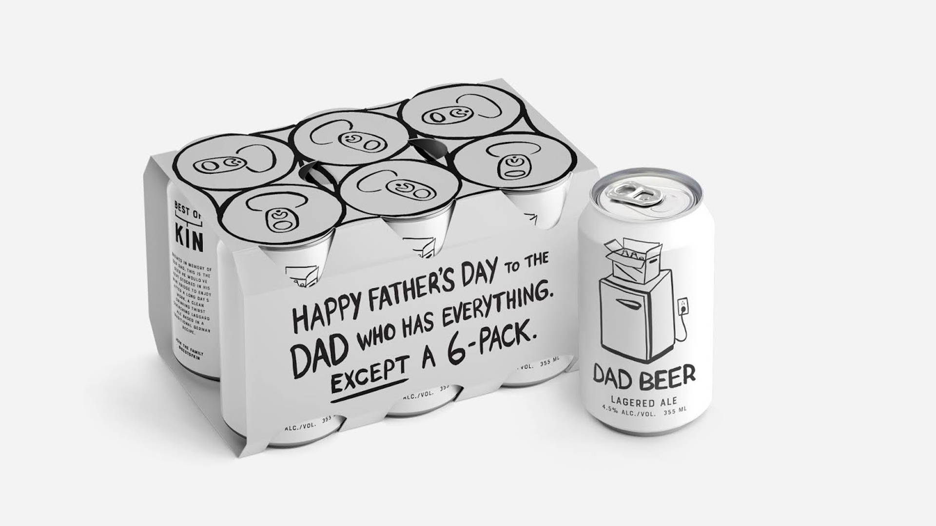 Featured image for Dad Beer's Minimal Design Makes For A More Refreshing Father's Day Card
