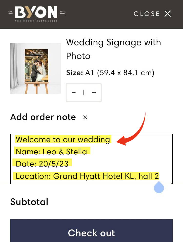 how to customize & order your wedding signs