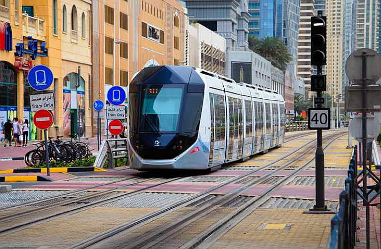  Dubai, United Arab Emirates
- Dubai Tram links Dubai Metro and the Palm Monorail and runs along Al Sufouh Road and Jumeirah Beach Road.