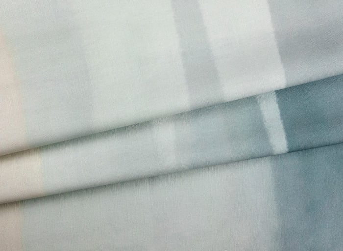 Blue & Cream Abstract Beach Linen-Cotton Fabric Pattern Image