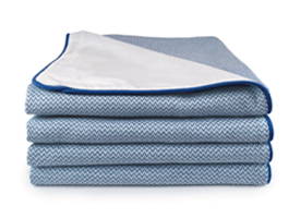 LEVIA Cotton Cover - Blue / White