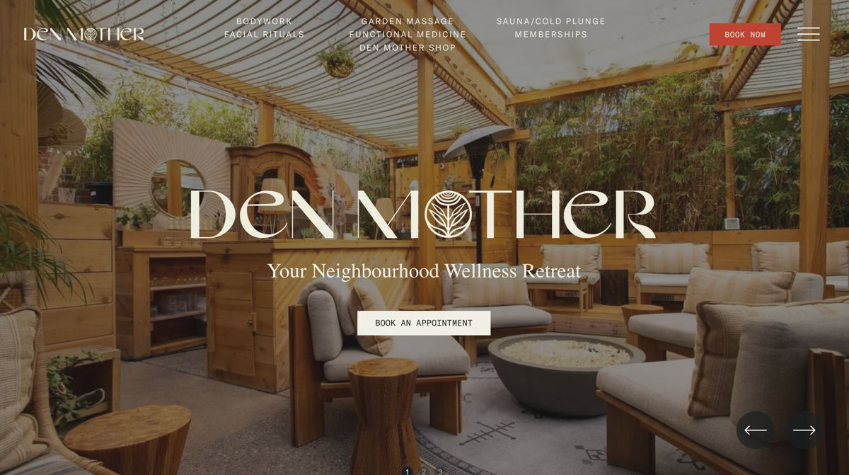 Screenshot of Dan Mother, from the spa websites collection.