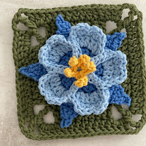 Akelei Blume Granny Square