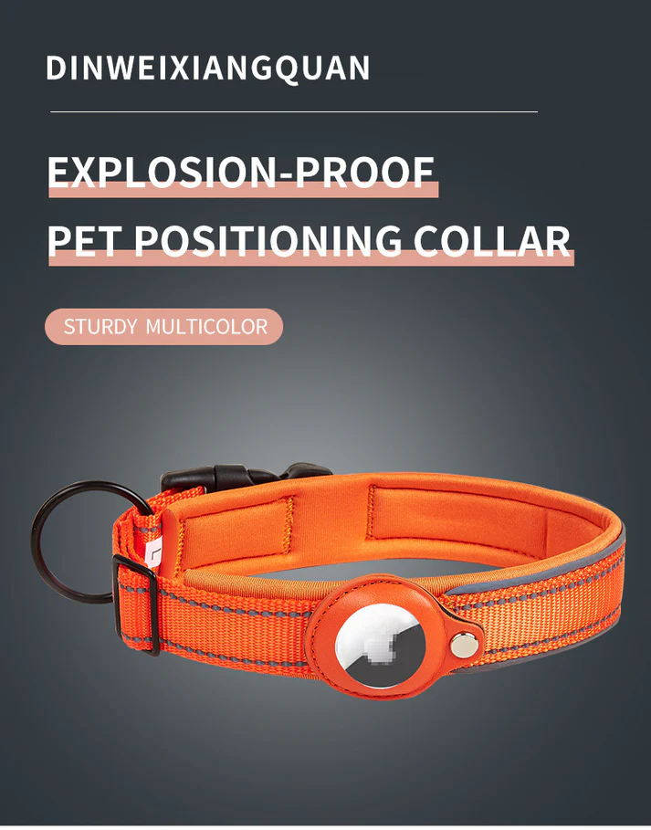 Green Reflective Adjustable Anti-Lost Pet Collar (For Apple AirTag - Collar Only, Tracker Not Included) - Image 6