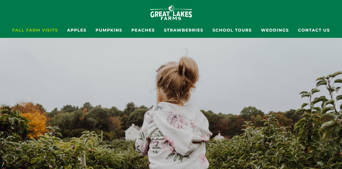 Screenshot of Great Lakes Farms, from the farm websites collection.