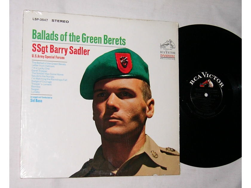 SGT BARRY SANDLER LP-- - BALLADS OF THE GREEN BERETS-- orig 1966 album on RCA Victor--in shrink