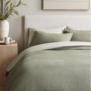 Organic Luxe Waffle Duvet Cover Set - King