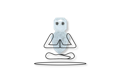 Illustration of diamonds as a human meditating