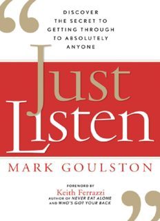 Just Listen: Discover the Secret to Getting Through to Absolutely Anyone Download (247 Pages)