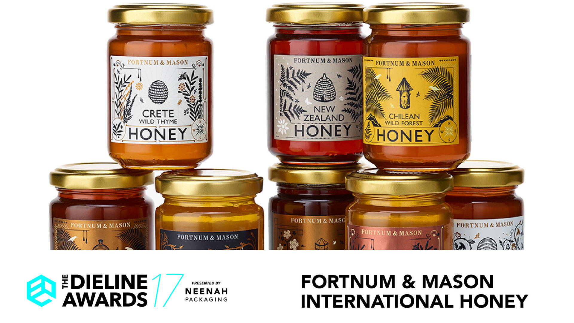 Featured image for The Dieline Awards 2017 Outstanding Achievements: Fortnum & Mason International Honey