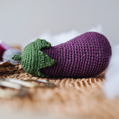AUBERGINE Amigurumi Patroon PDF Haak Voedsel Patroon Speel Voedsel Amigurumi Aubergine Haak Speel Voedsel Voedsel Haakpatroon Groente Haak