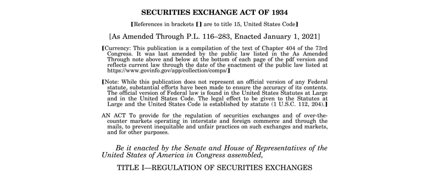 Securities Act and the Securities Exchange Act.