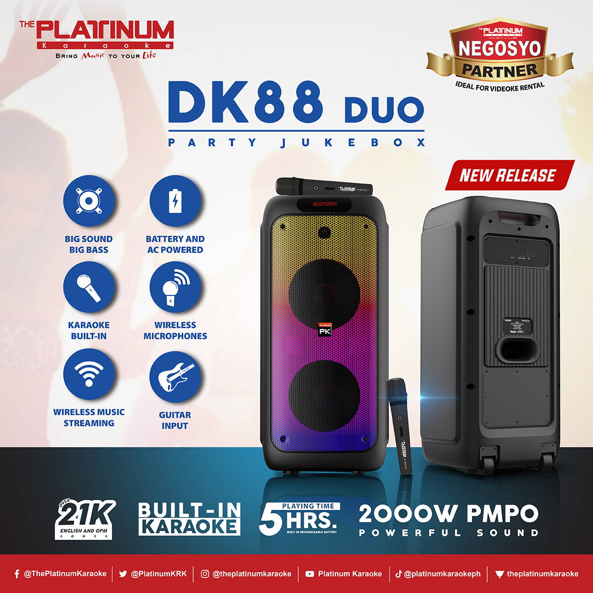 Platinum karaoke sale with speaker price