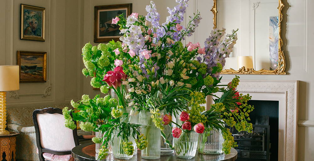 Wild at Heart Floral Display in the Drawing Room at the Kensington Hotel