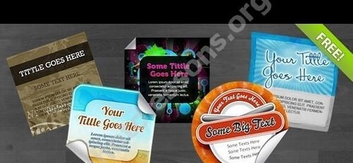 Наклейки в формате PSD для редактора Фотошоп