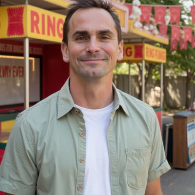 Photo generated by Secta Labs in style of Summer Carnival Portraits