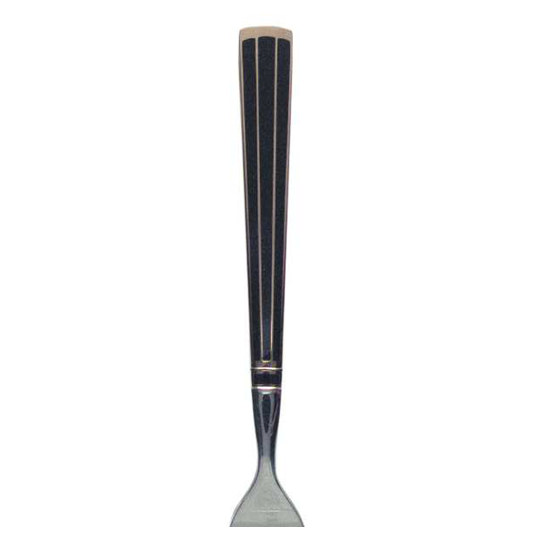 Stieff Cloisonne Embassy Stainless, Black, Gold Accent hallmark, KISCLEBLG