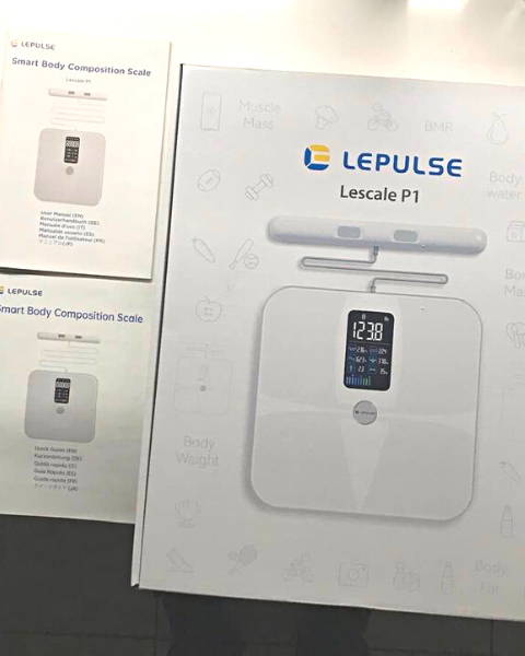 Scales for Body Weight and Fat, Lepulse 8 Electrode Smart Body Fat Scale, Large Display BMI Digital Weight Scale, Full Body Composition Analyzer