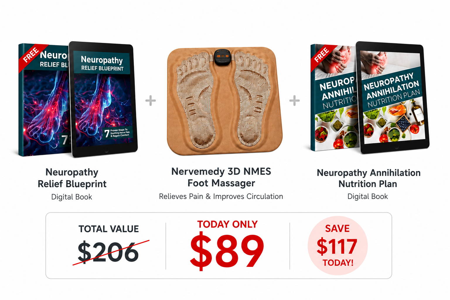 Nervemedy 3D NMES Foot Massager