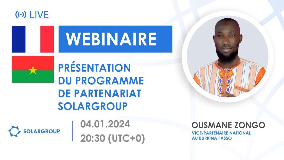 Burkina Faso. Présentation du programme de partenariat SOLARGROUP
