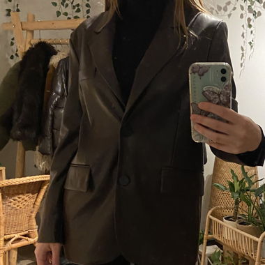 Leather blazer