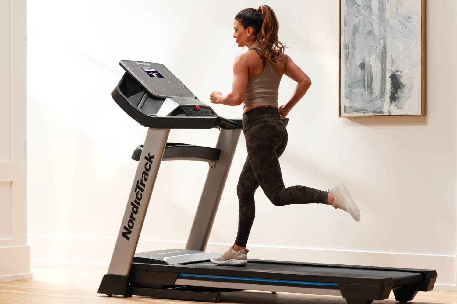 fast running on a treadmill