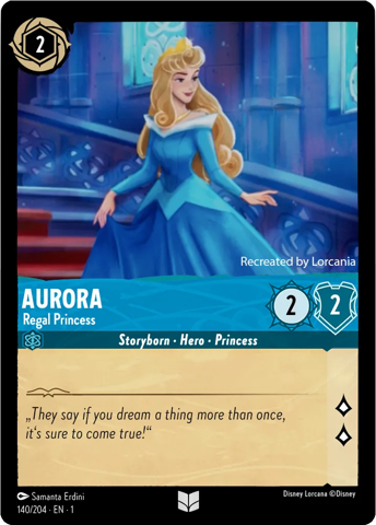 Aurora card from Disney's Lorcana: The First Chapter.