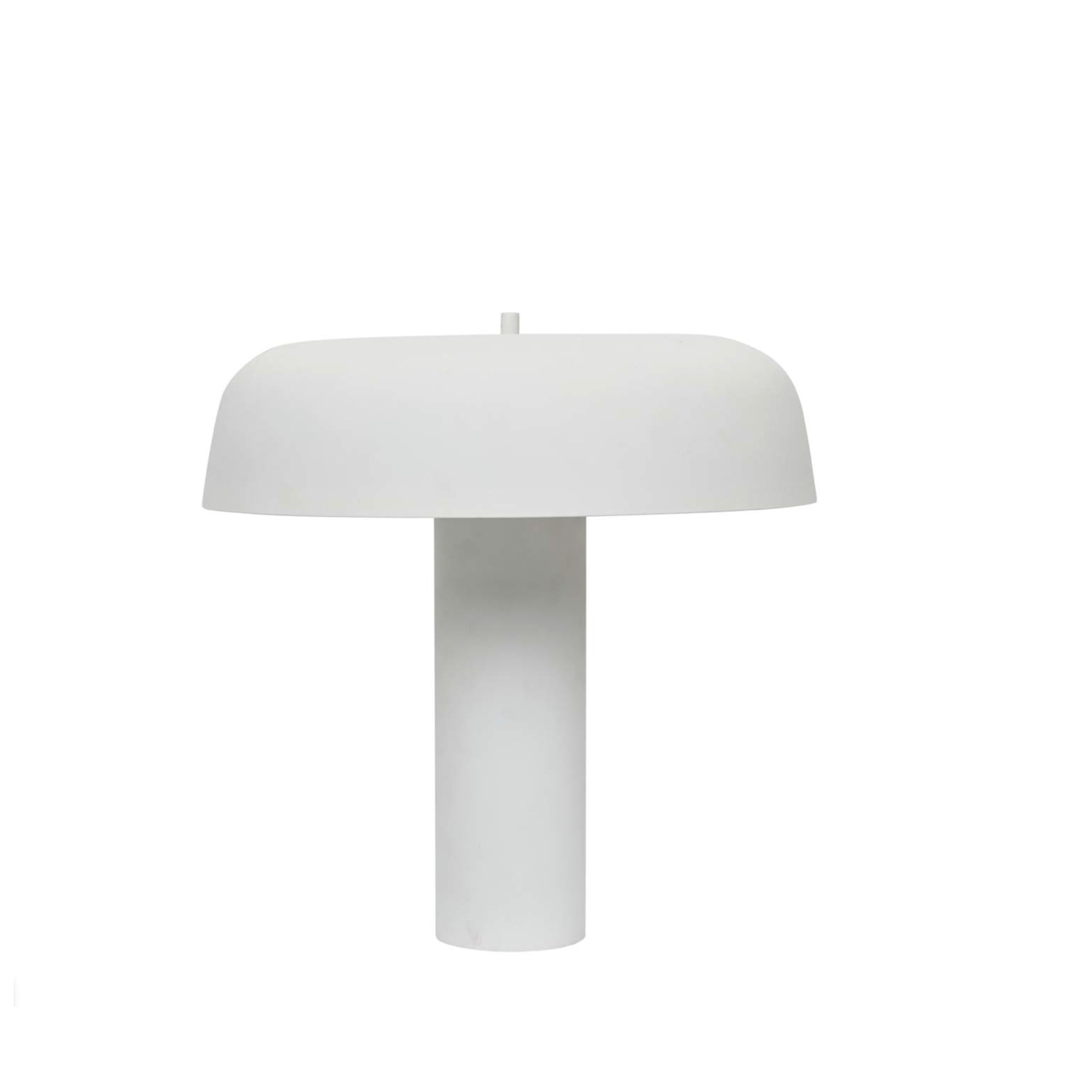 Easton Canopy Table Lamp White - With a sleek canopy shade, this contemporary table lamp is crafted in white textured metal.