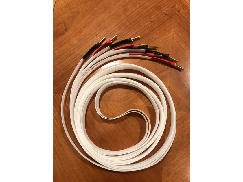 Nordost White Lightning Leif Series 4m stereo pair speaker cable with bananas.