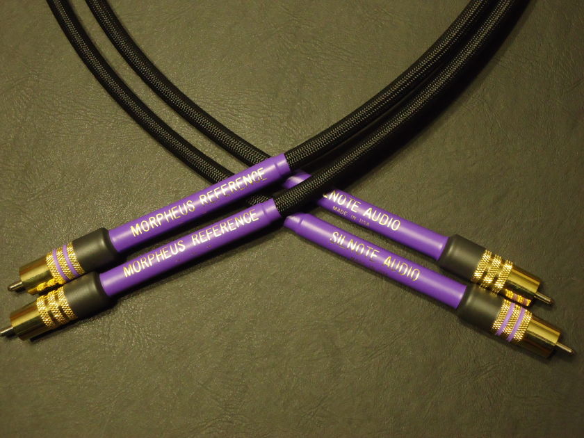 SILNOTE AUDIO CABLES Morpheus Reference II RCA 24k Gold/Silver 1 meter Interconnects Excellent Reviews on Silnote Audio Cables!!