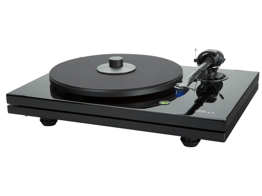 MUSIC HALL MMF-5.3 Turntable (Black Gloss) w/Ortofon 2M Blue Cartridge - Manufacturer Refurbished; Full Warranty; 33% Off