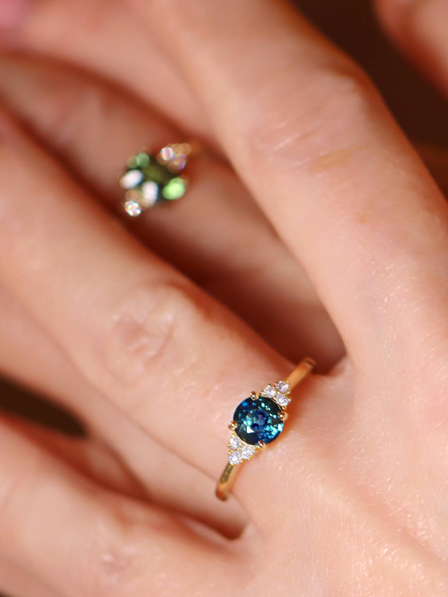 Alternative gemstone engagement rings