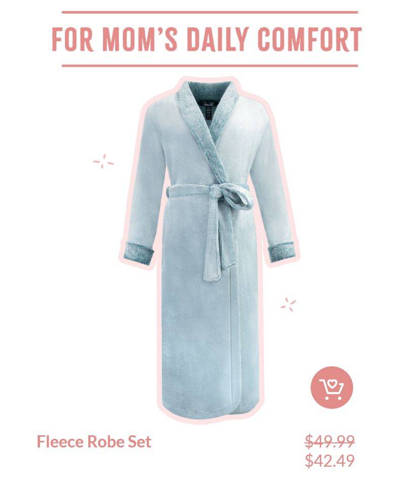 For Mom's Daily Comfort with Fleece Robe Set 