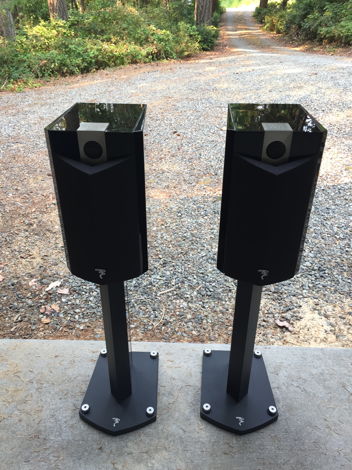 Focal 806V speakers with matching Focal stands
