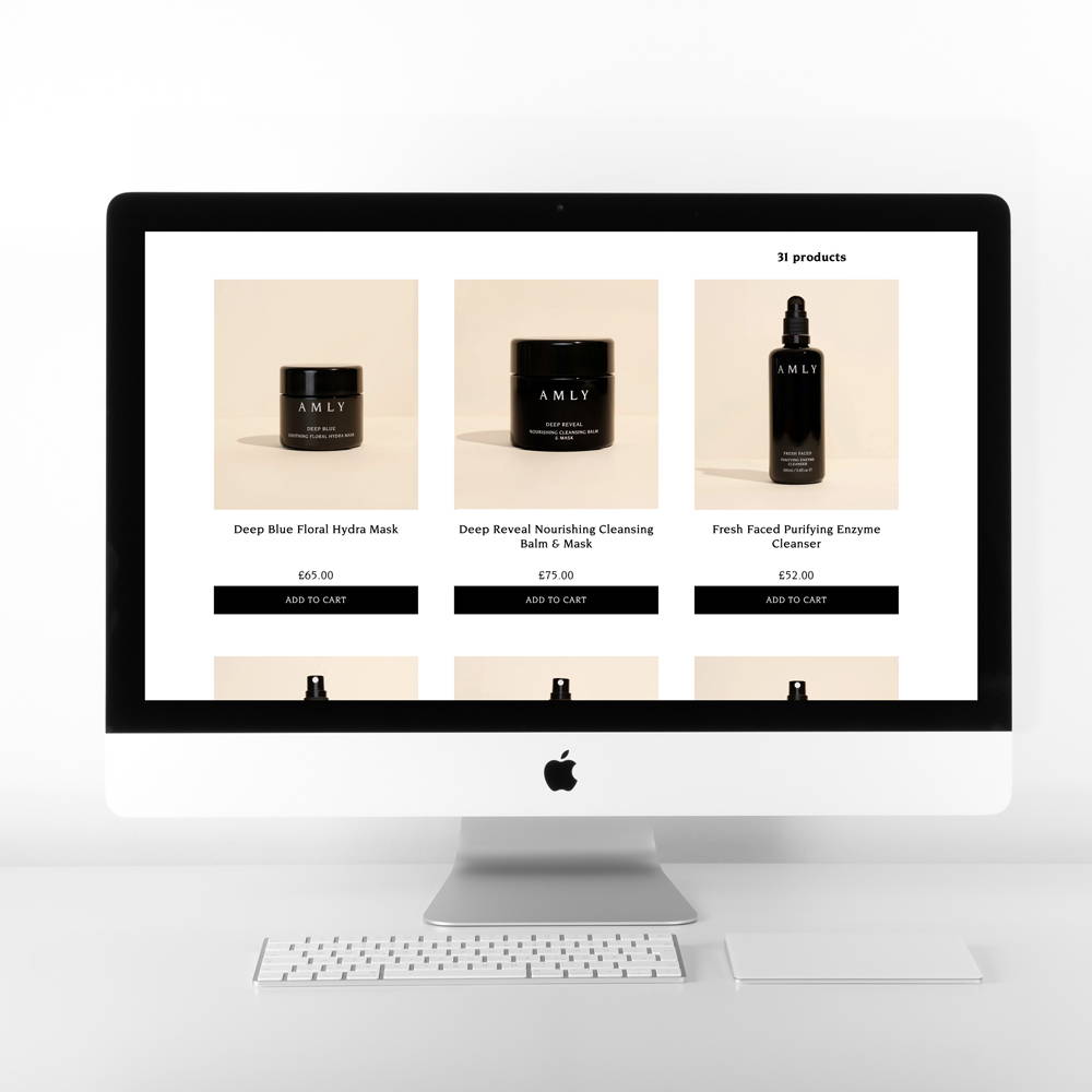 AMLY shop all landing page
