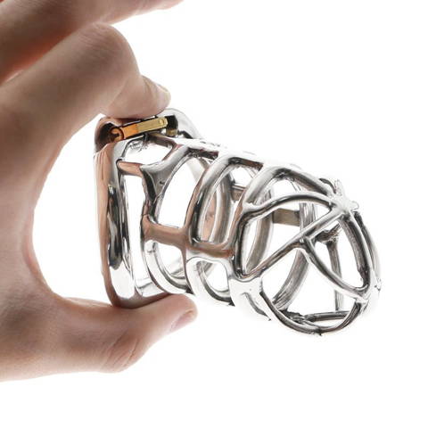 Steel male chastity device