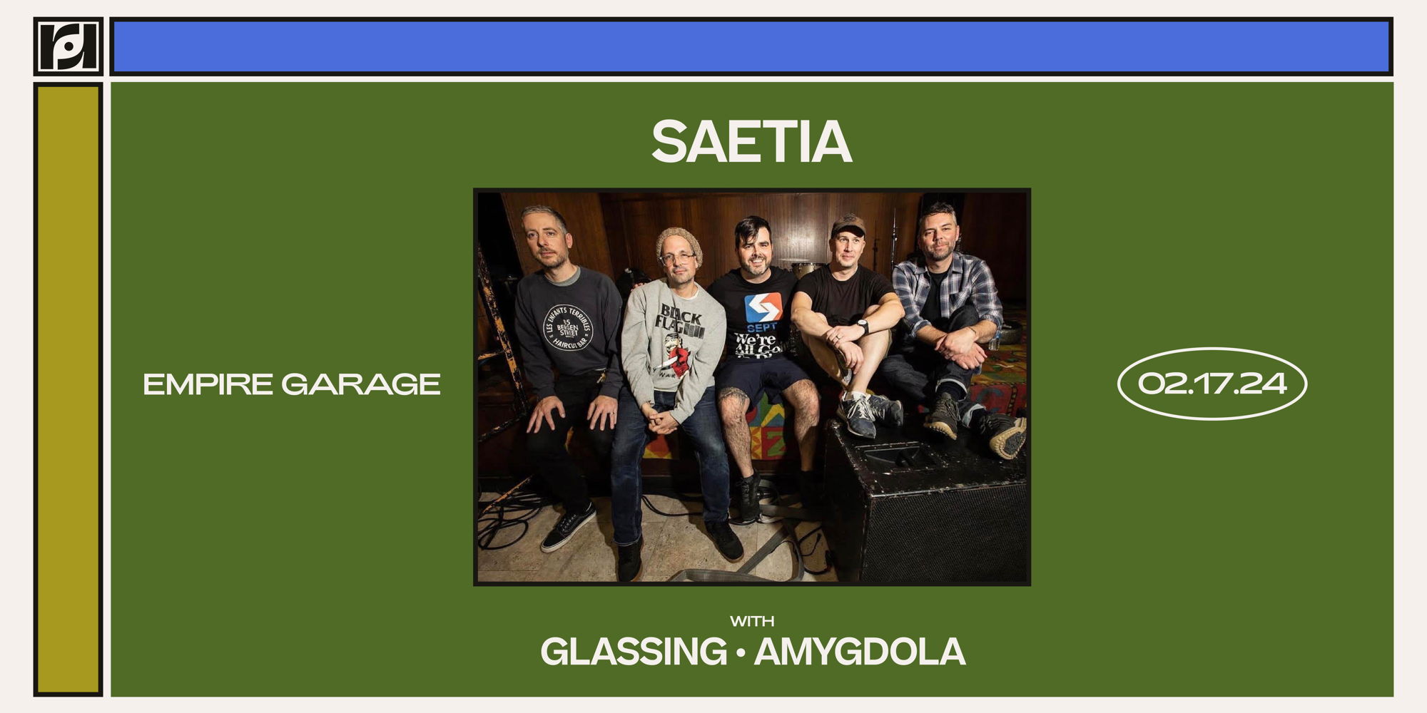 Resound Presents: Saetia w/ Glassing and Amygdala at Empire Garage promotional image