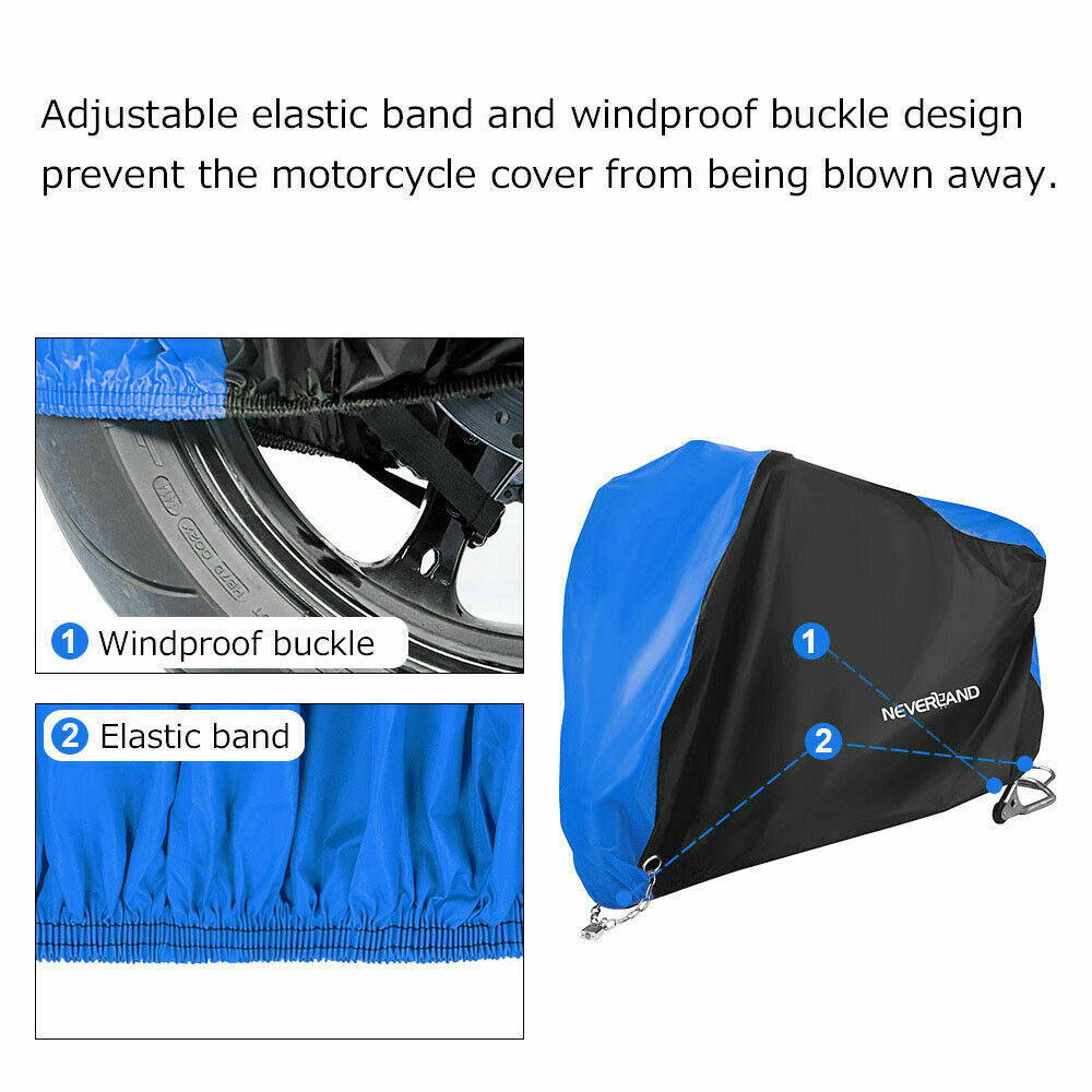 motorcycle cover with elastic band, winproof motorcycle cover