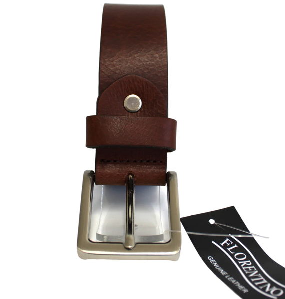 Budget New Genuine Leather Belt. Colour: Black or Brown. Style: 41016. Florentino - Image 4