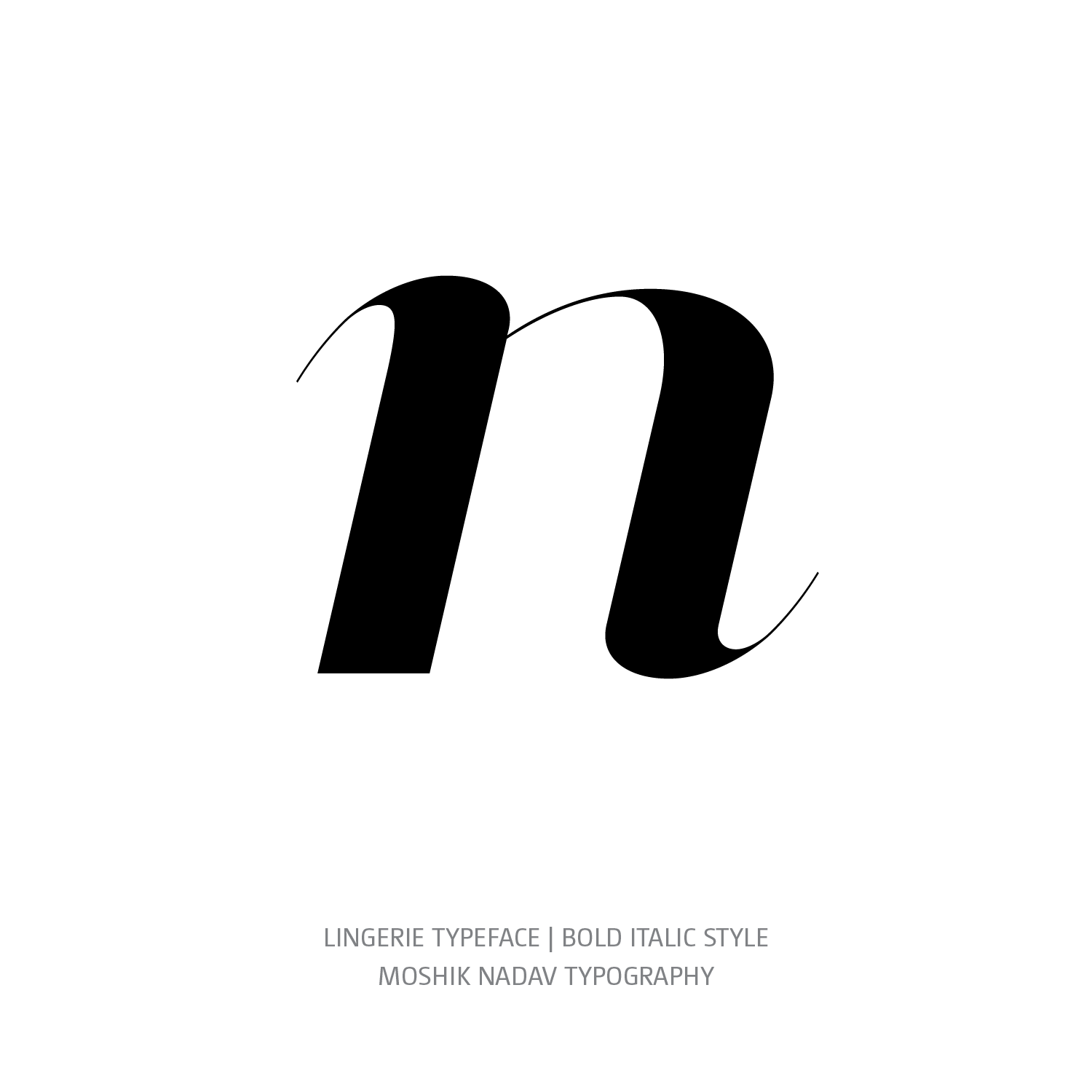 Lingerie Typeface Bold Italic n